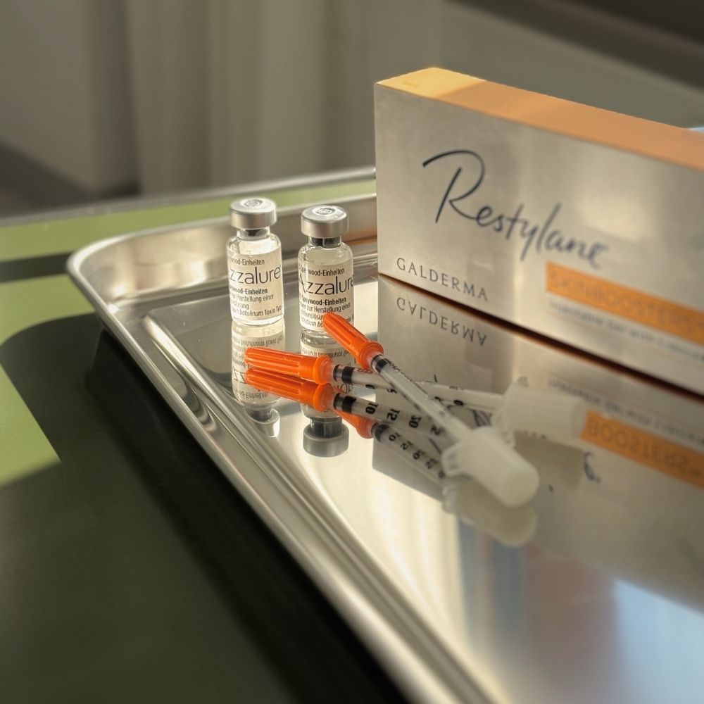Botulinumtoxin und Hyaluron Produkte, welche in unserer DR. ERLER ÄSTHETIK zum Einsatz kommen. 